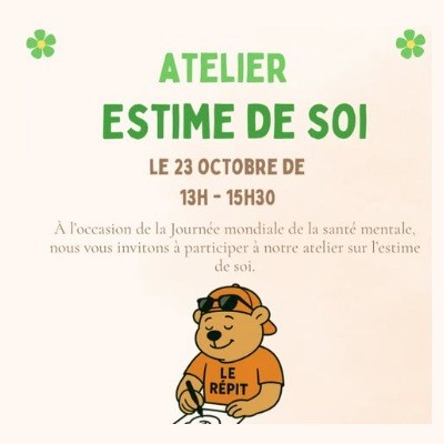 Atelier "Estime de soi" | 23 octobre | asbl Le Répit à Couvin