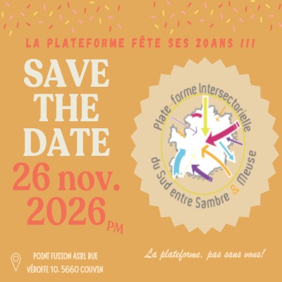 Safe the date : 20 ans de la Plateforme Intersectorielle du sud de l'ESEM - 26 novembre 2026